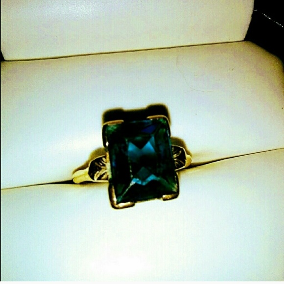 ✨Antique blue stone gold handwrought ring✨ - Picture 4 of 6